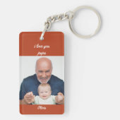 Eerste Vaderdag als Papa Oranje 2 Foto Sleutelhanger (achterkant)