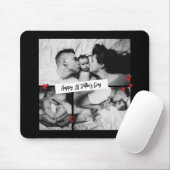 Eerste Vaderdag  B&W Baby Fotocollage Muismat (Met muis)