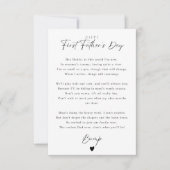 Eerste Vaderdag: Baby Bump Gedicht Print Gift (Voorkant)