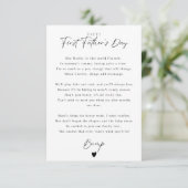 Eerste Vaderdag: Baby Bump Gedicht Print Gift (Staand voorkant)