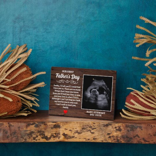 Eerste Vaderdag-Baby-echoscopie Fotoplaat (Zijkant)