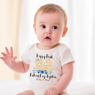 Eerste Vaderdag baby en papa bijpassende outfit Romper