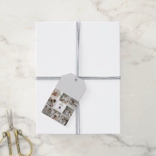 Eerste Vaderdag – Baby Footprints & Blue Hearts Cadeaulabel