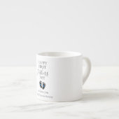Eerste Vaderdag – Baby Footprints & Blue Hearts Espresso Kop (Voorkant rechts)