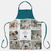 Eerste Vaderdag – Baby Footprints & Pink Hearts Schort (Voorkant)