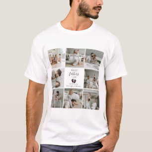 Eerste Vaderdag – Baby Footprints & Pink Hearts T-shirt