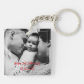 Eerste Vaderdag  Baby Foto collage Sleutelhanger (Achterkant)