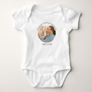 Eerste Vaderdag Baby Foto en Naam Romper