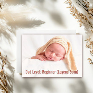 Eerste Vaderdag Baby Hartelijke Bericht Custom Kaart