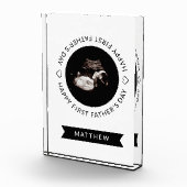 Eerste Vaderdag Baby Sonogram Heart Fotoblokken (Rechts)