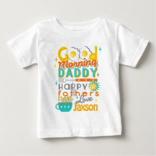 Eerste Vaderdag Baby Tshirt Retro