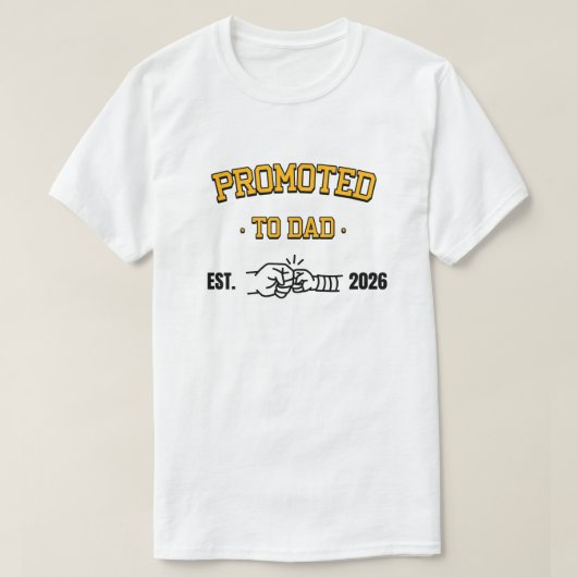 Eerste Vaderdag 'Benoemd tot papa' T-shirt (Design voorkant)