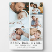 Eerste Vaderdag BESTE DAD OOIT 5 foto's Fotoplaat (voorkant)