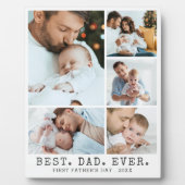 Eerste vaderdag BESTE DAG OOIT Foto Collage Fotoplaat (Voorkant)