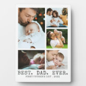 Eerste vaderdag BESTE DAG OOIT Foto Collage Fotoplaat (voorkant)