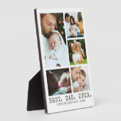 Eerste Vaderdag BESTE PAPA OOIT Foto Collage Fotoplaat (Zijkant)