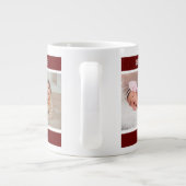 Eerste Vaderdag Beste vader ooit 4 Fotomaroon Grote Koffiekop (Achterkant)