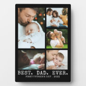 Eerste Vaderdag BESTE VADER OOIT 5 Fotocollage Fotoplaat (voorkant)
