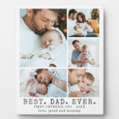 Eerste Vaderdag BESTE VADER OOIT 5 Fotocollage Fotoplaat (Voorkant)