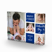 Eerste Vaderdag Blue 4 Photo Collage Block Fotoblokken (Rechts)