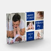 Eerste Vaderdag Blue 4 Photo Collage Block Fotoblokken (Links)