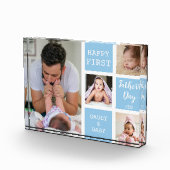 Eerste Vaderdag Blue 4 Photo Collage Block Fotoblokken (Rechts)