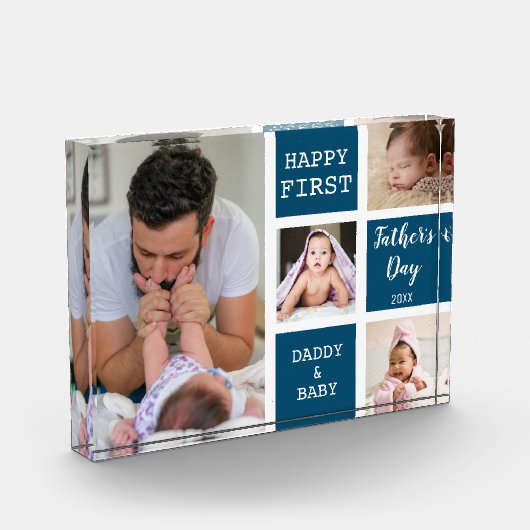 Eerste Vaderdag Blue 4 Photo Collage   Fotoblokken (Links)
