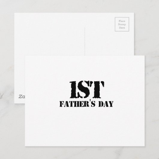 Eerste Vaderdag Briefkaart (Voorkant / Achterkant)