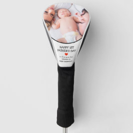 Eerste Vaderdag Cadeau Mooie Foto Golfheadcover