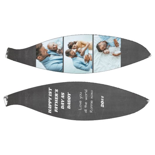 Eerste vaderdag Chalkboard 3 Aangepaste Baby foto Basketbal (Panelen)