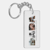 Eerste Vaderdag Dada foto collage cadeau Sleutelhanger (Voorkant Links)