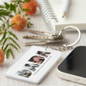 Eerste Vaderdag Dada foto collage cadeau Sleutelhanger (Voorkant Rechts)