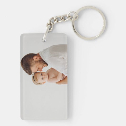 Eerste Vaderdag Dada foto collage cadeau Sleutelhanger (achterkant)