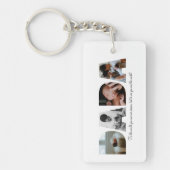 Eerste Vaderdag Dada foto collage cadeau Sleutelhanger (Voorkant)