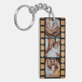 Eerste Vaderdag filmstrip Fotoraster Nieuwe vader Sleutelhanger (Voorkant Links)