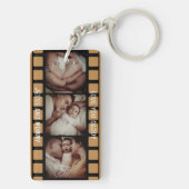 Eerste Vaderdag filmstrip Fotoraster Nieuwe vader Sleutelhanger (achterkant)