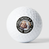 Eerste Vaderdag Foto Golfballen (Voorkant)