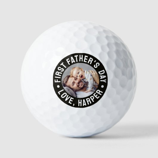 Eerste Vaderdag Foto Golfballen (Voorkant)
