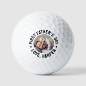 Eerste Vaderdag foto Golfballen (Voorkant)