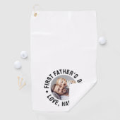 Eerste Vaderdag Foto Golfhanddoek (Insitu)