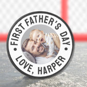 Eerste Vaderdag Foto Hockey Puck