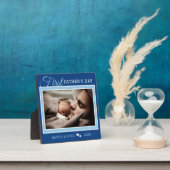 Eerste Vaderdag Foto Modern Blue Fotoplaat (Insitu)