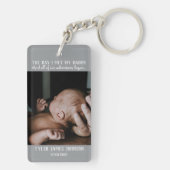 Eerste Vaderdag Foto Sleutelhanger (achterkant)