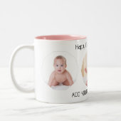 Eerste vaderdag foto tweekleurige koffiemok (Links)