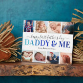 Eerste Vaderdag Foto van papa en mij Fotoplaat (Zijkant)