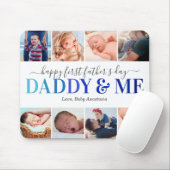 Eerste Vaderdag Foto van papa en mij Muismat (Met muis)