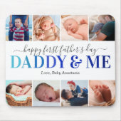 Eerste Vaderdag Foto van papa en mij Muismat (Voorkant)