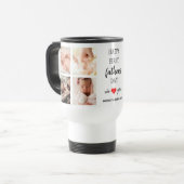 Eerste Vaderdag fotocollage | Dad Travel Mug Reisbeker (Voorkant links)