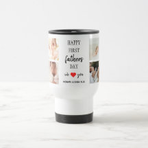 Eerste Vaderdag fotocollage | Dad Travel Mug