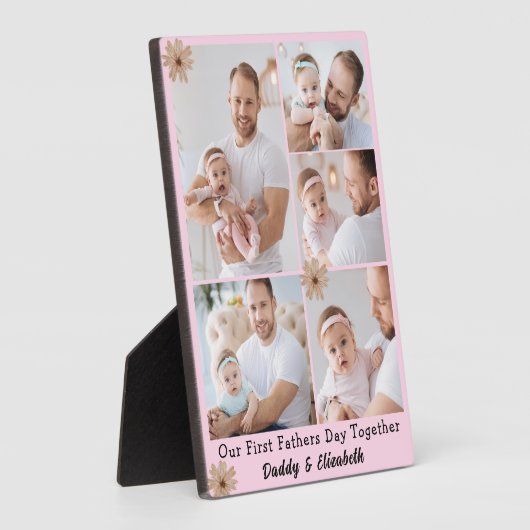 Eerste Vaderdag fotocollage Fotoplaat (Zijkant)